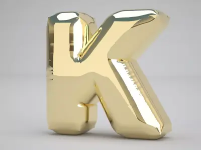 K Balloon Gold 3D model