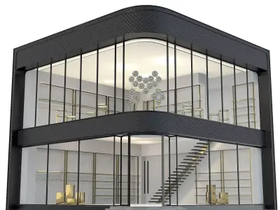 Dubai Cloth Shop Store Boutique Low-poly 3D model