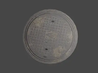 Swedish low poly well Low-poly 3D model
