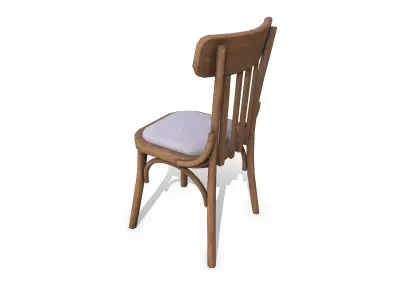  Old Wooden Chair 04 Low-poly PBR 