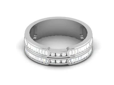 Diamond Ring For Women 3d Print Model 3D print model 22