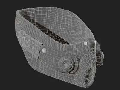 Gas mask respirator scifi futuristic 3d  Low-poly 3D model