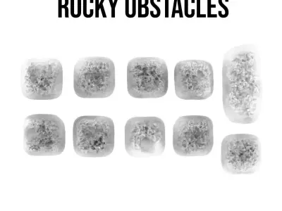 Small Sharp Rocky Obstacles 3D print model