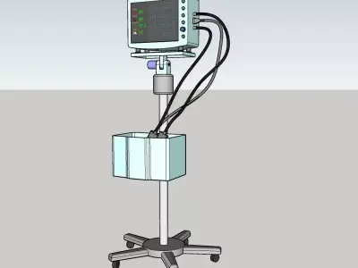 Vital functions monitor 3D model