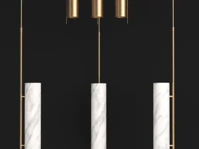 Alma floor lamp by Kelly Wearstler 3D model