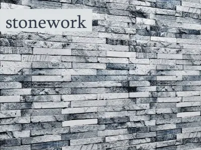 Stone wall slate 3D model