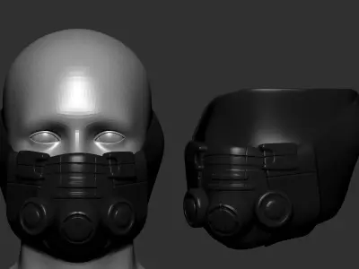 helmet high poly sculpt 3d printable  3D model 82
