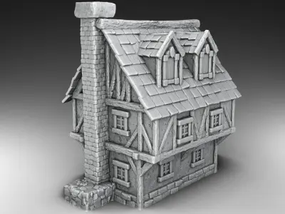 House with roof 3D print model