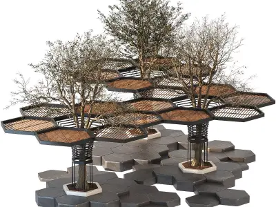 Plaza Design 3D model