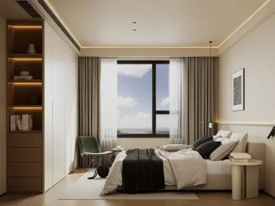    villa interior scenes 3D model shop