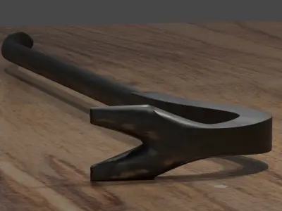 Crowbar window opener plank opener Low-poly 3D model