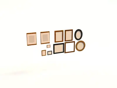 Bilderrahmen set of windows 3D model