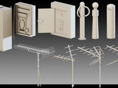 102 Urban Props- Vol 02- Kitbash- High detail 3d models 3D model