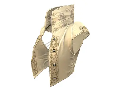 Steampunk Victorian Bolero Jacket Low-poly 3D model