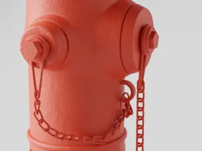 Fire hydrant Low-poly 3D model