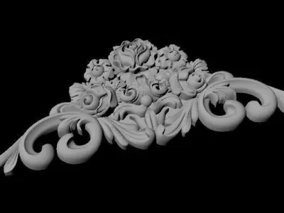 dekor ornate ornament 3D model 13