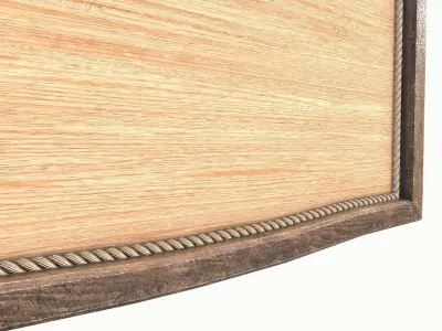 Wall signboard C Low-poly 3D model