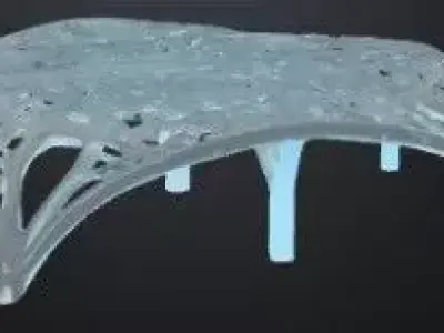 Futuristic Canopy Structure Abstract Architectural 3D Model  Low-poly 3D model