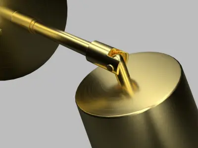 Light Dimmable Gold Armed Sconce Free 3D model