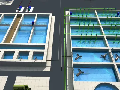 Water and Sewage Treatment Plants 3D model