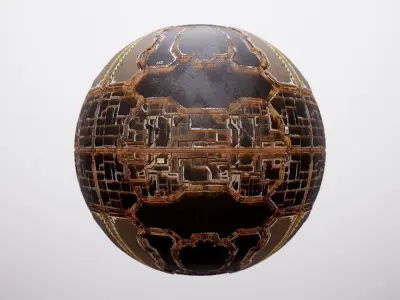 PBR Sci-Fi Spaceship Texture 10 Low-poly 3D model