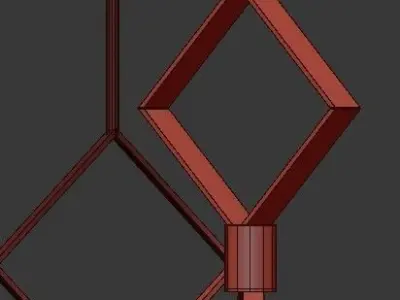 Untitled pendant light with squares hanging from it 3D model