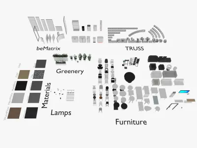 Exhibition design pack 3D model