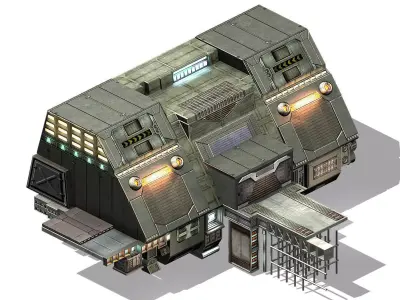 Spaceship - repair shop 02 3D model