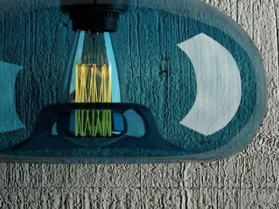 Hanging lamp 8 Loft Design 3D model