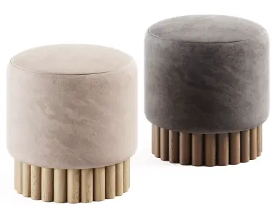 LOTO Pouf in Saumur Fabric by Peca 3D model