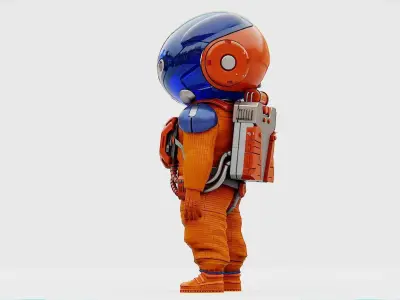 TOON  ASTRONAUT -B  RIGGED 3D model