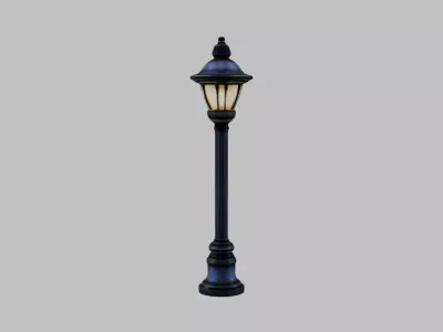 modern lamp post Free low-poly 3D model