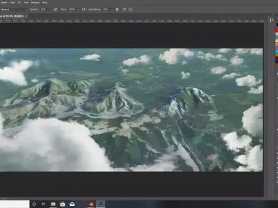 Voyage mountains and clouds Low-poly 3D model