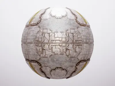 PBR Sci-Fi Spaceship Texture 07 Low-poly 3D model