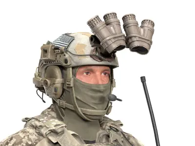 GPNVG-18 NIGHT VISION GOGGLE Low-poly 3D model