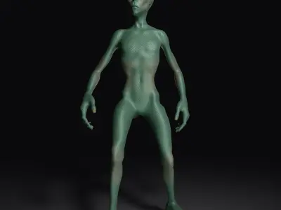 Realistic Alien 3D model
