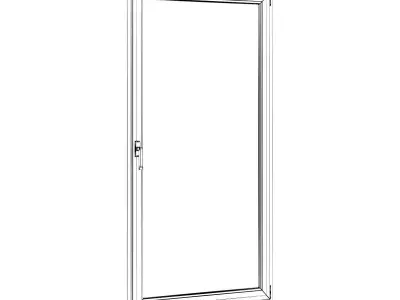 Metal Window 1140mm x 2100mm 3D model