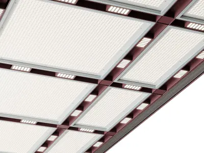 Metal Frame Ceiling Design 3D model