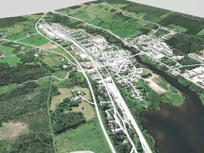 Cityscape Svenstavik Sweden 3D model