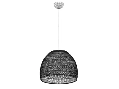 Wicker Hanging Lamp Large 3D model