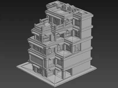 House Voxel - 13 Low-poly 3D model