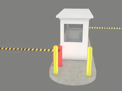 Guard Booth Street Low-poly 3D model