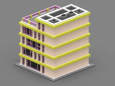 House Voxel - 3 Low-poly 3D model