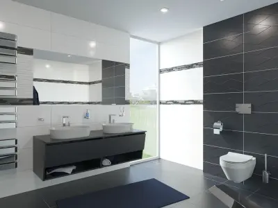 Bathroom 06 Low-poly 3D model