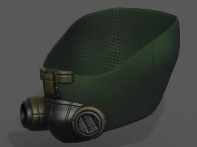 Gas mask respirator scifi futuristic 3d  Low-poly 3D model 29