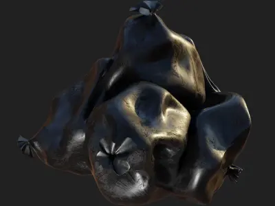 Trash bag asset 3D model