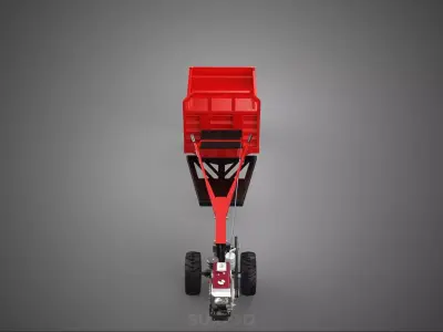 TRACTOR TRAILER CAR RURAL VEHICLE FARMER CARAVAN DRAY HAULING 3D model