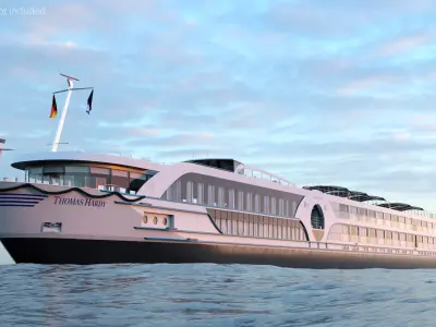  Riviera River Cruise Ship with Jacuzzi Deck White 