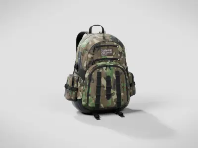 Adventure Awaits - Realistic Camouflage Backpack 3D model