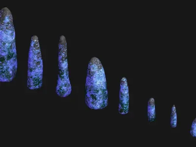 Obelisk Set - Energy Low-poly 3D model